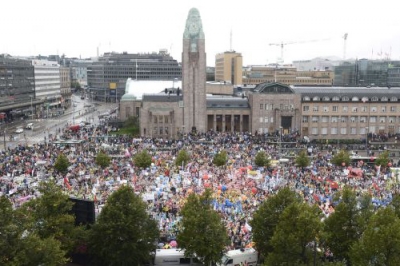 Finlandia: Una huelga contra la austeridad paraliza el país