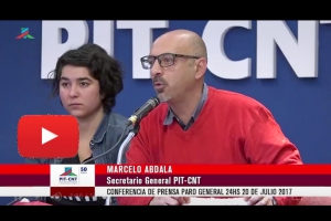 Marcelo Abdala en Conferencia de Prensa en paro de 24 horas 20-07-2017