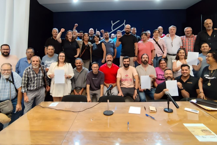 Unificación de la Federación Nacional de Empleados y Obreros Municipales de todo el país